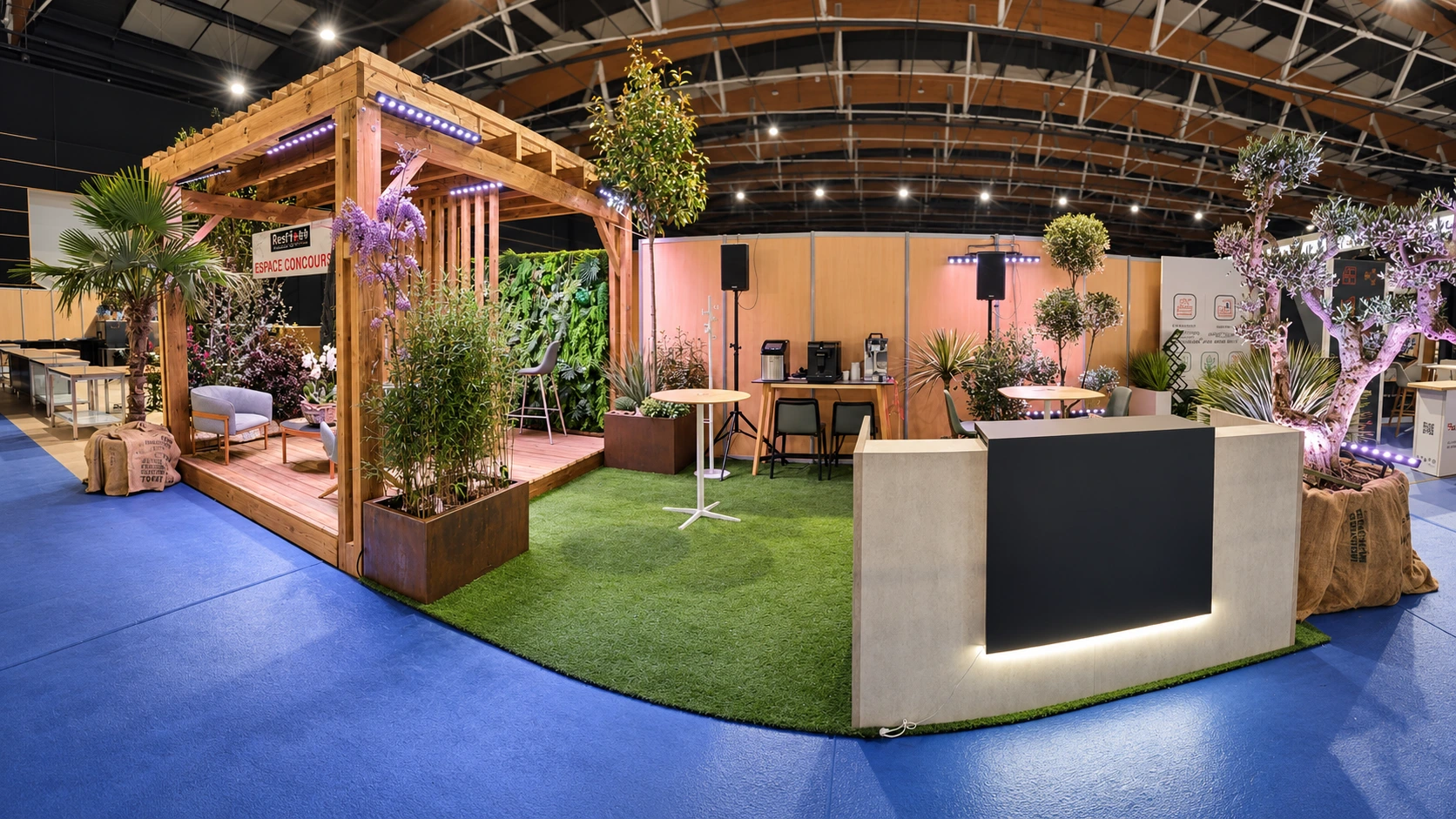 Stand UMIH végétalisé au salon Rest’Hotel