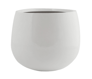 POT FIBERSTONE BLANC GLOSSY H22 D26